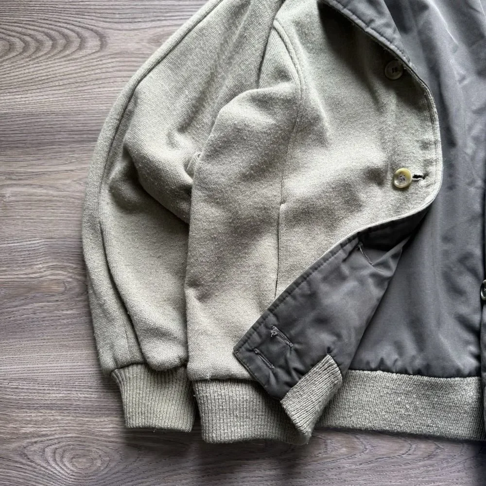 Vintage Lacoste‎ Izod Reversible Knit Cardigan Nylon Windbreaker Jacket L